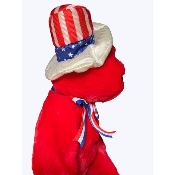 Ty Beanie Buddies  Plush Sam Red Bear With Patriotic Hat and Ribbon - Picture 3 of 11